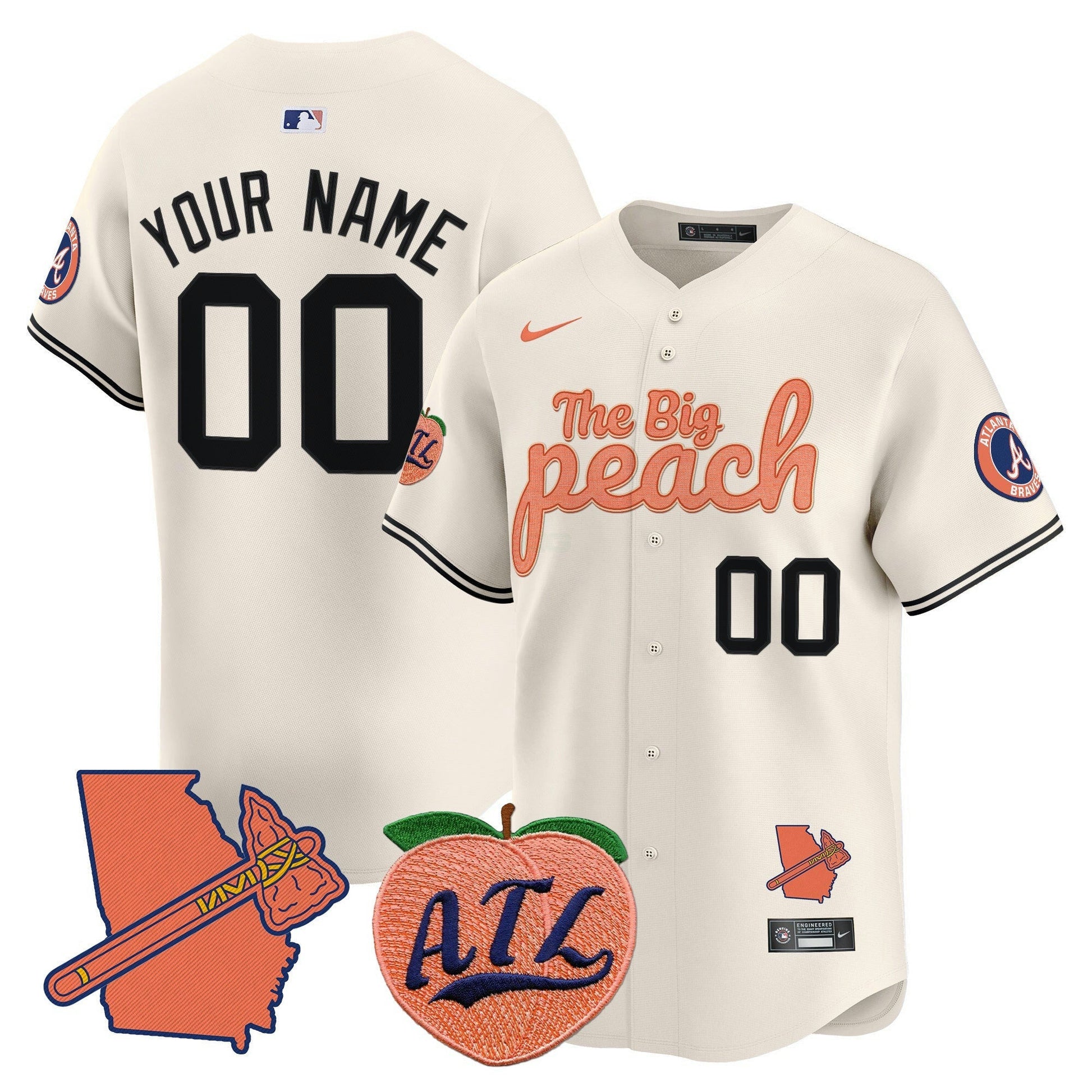 Camisa MLB Atlanta The Big Peach Vapor Premier Limited Jersey