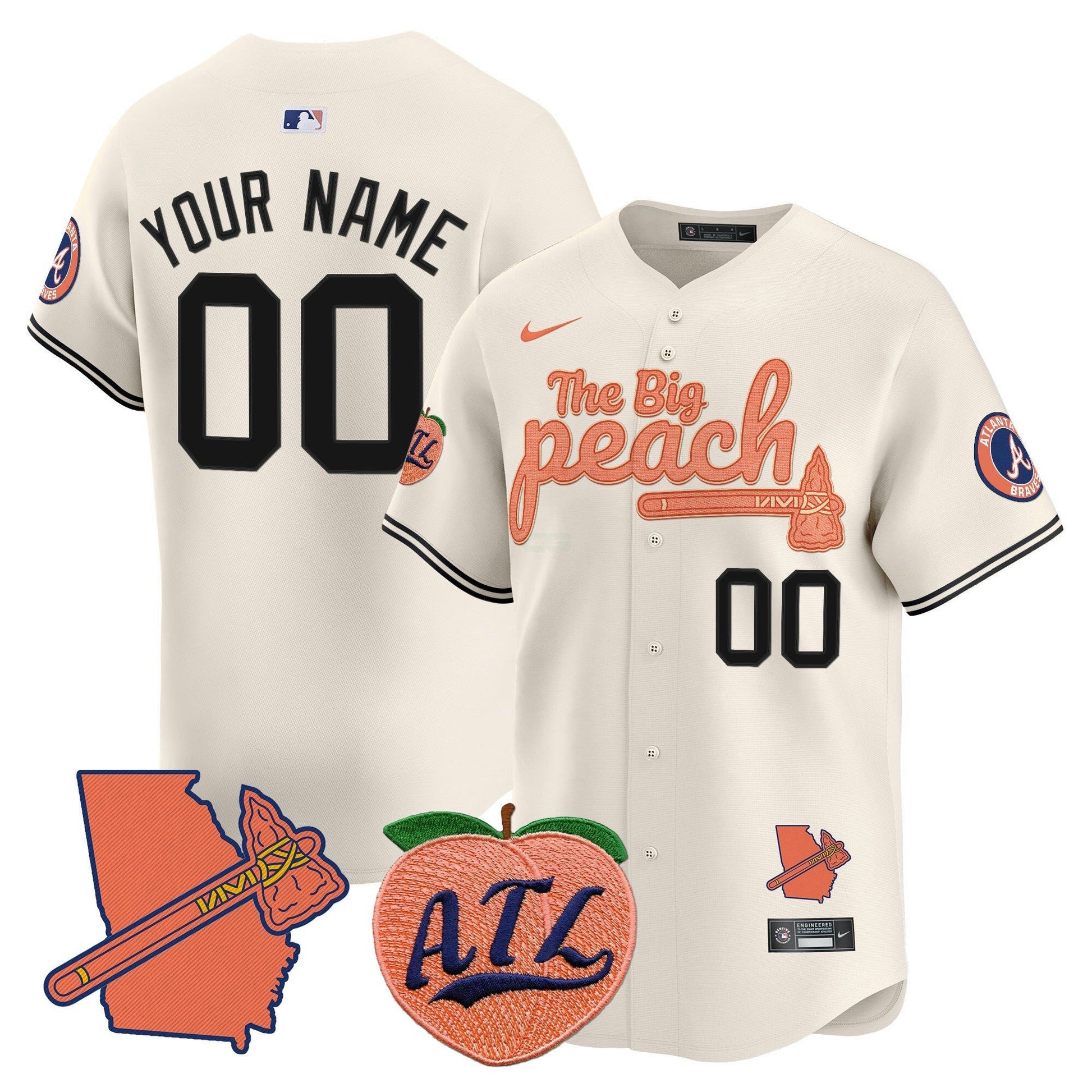 Camisa MLB Atlanta The Big Peach Vapor Premier Limited Jersey V2