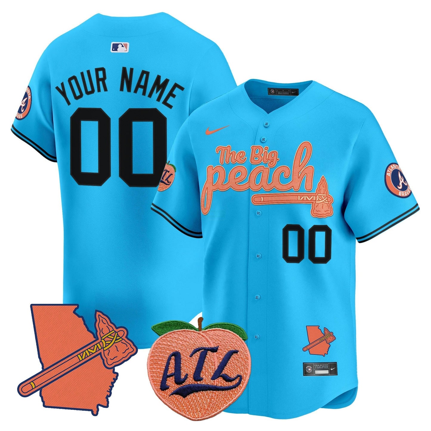 Camisa MLB Atlanta The Big Peach Vapor Premier Limited Jersey V2