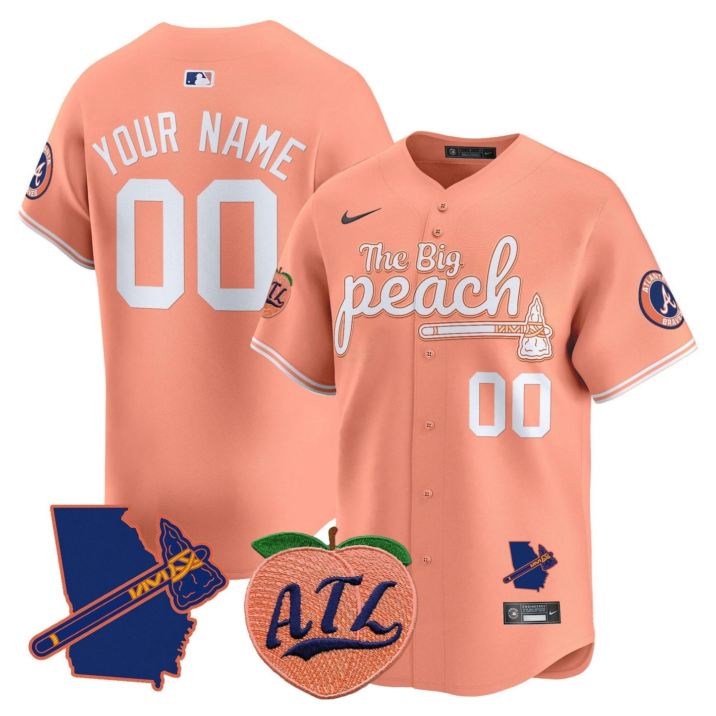 Camisa MLB Atlanta The Big Peach Vapor Premier Limited Jersey V2