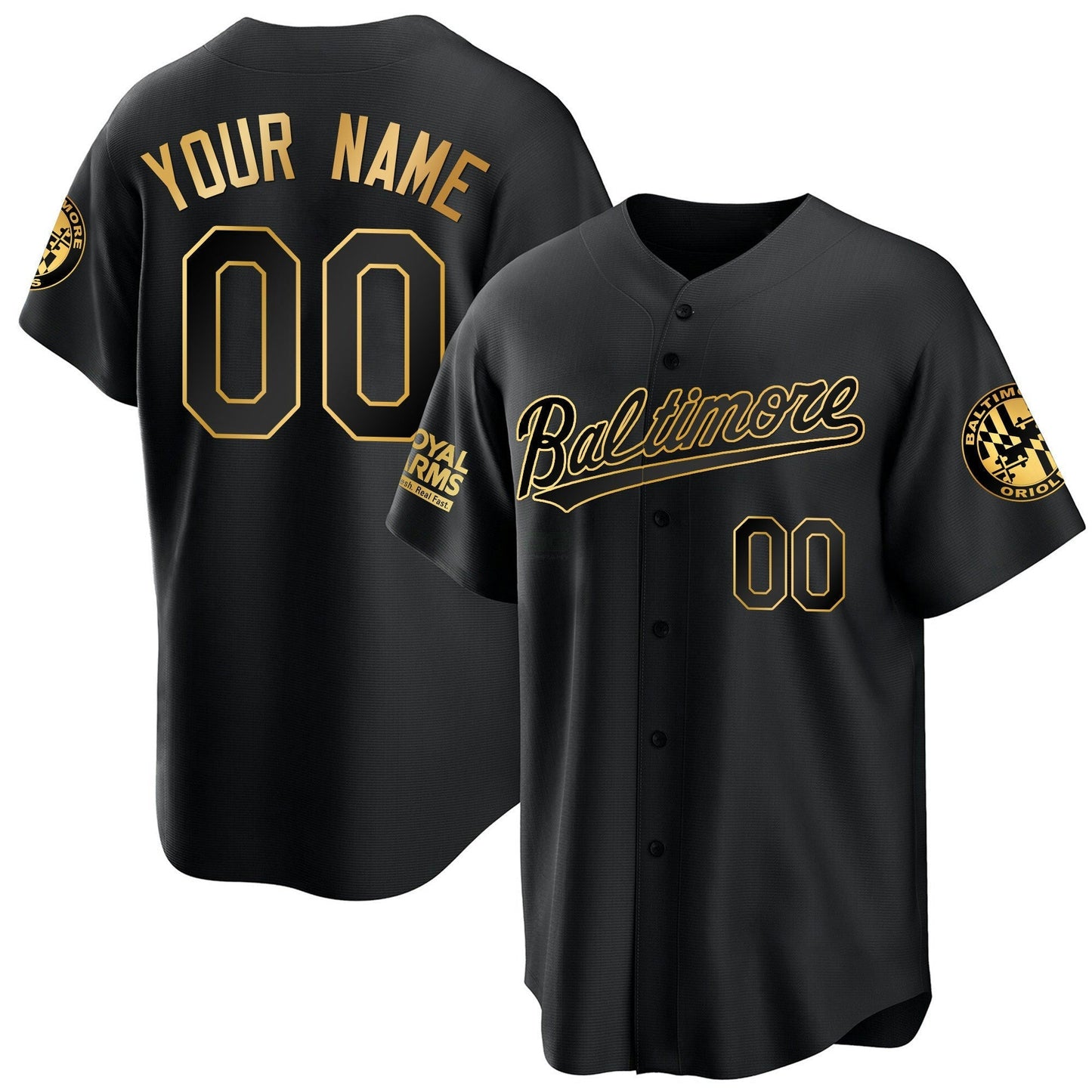 Camisa MLB Baltimore 2023 Dourada Cool Jersey