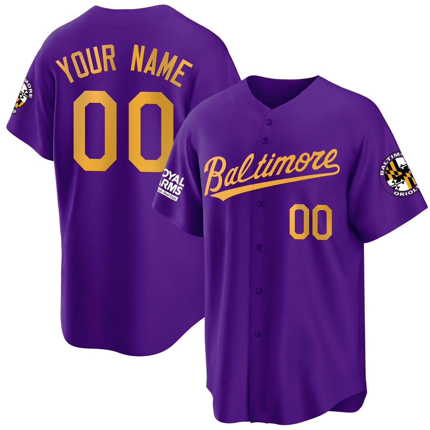 Camisa MLB Baltimore 2023 Dourada Cool Jersey