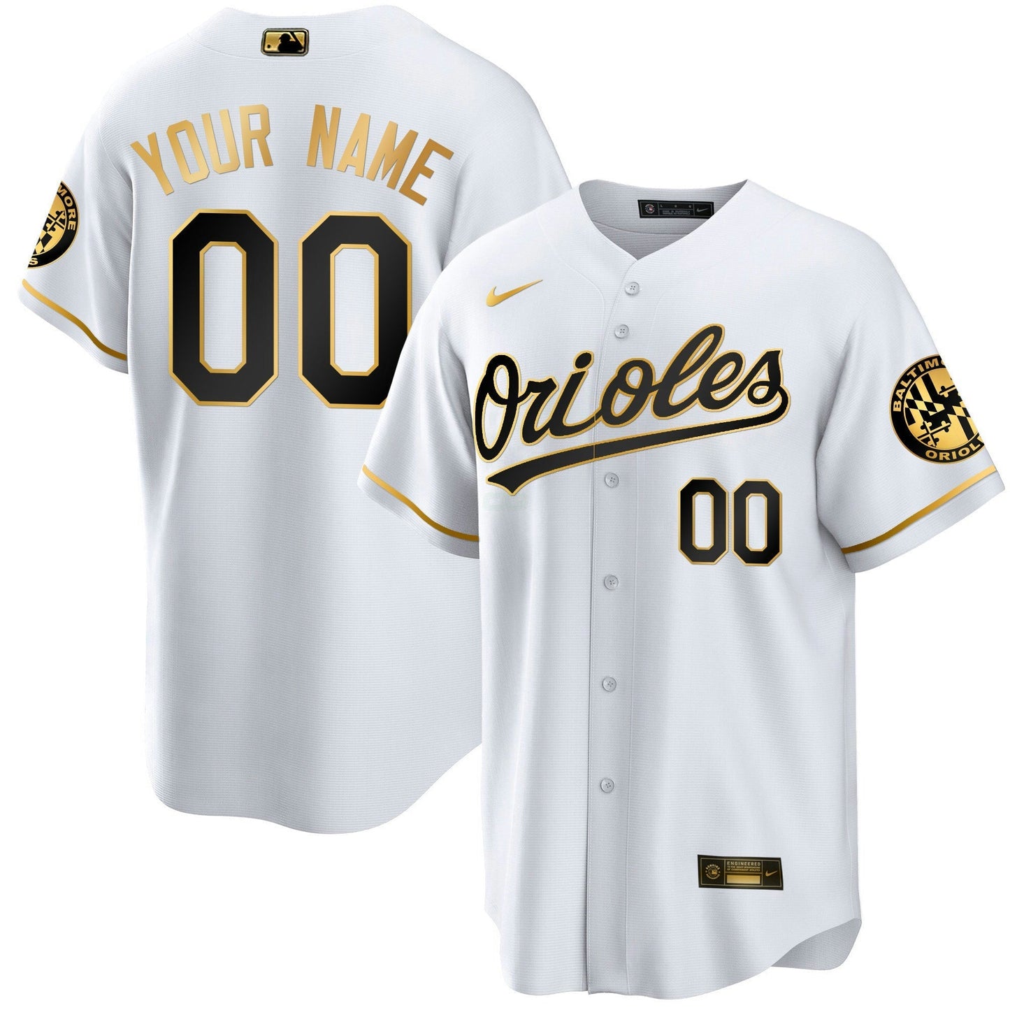 Camisa MLB Baltimore 2023 Special Dourada Cool Jersey