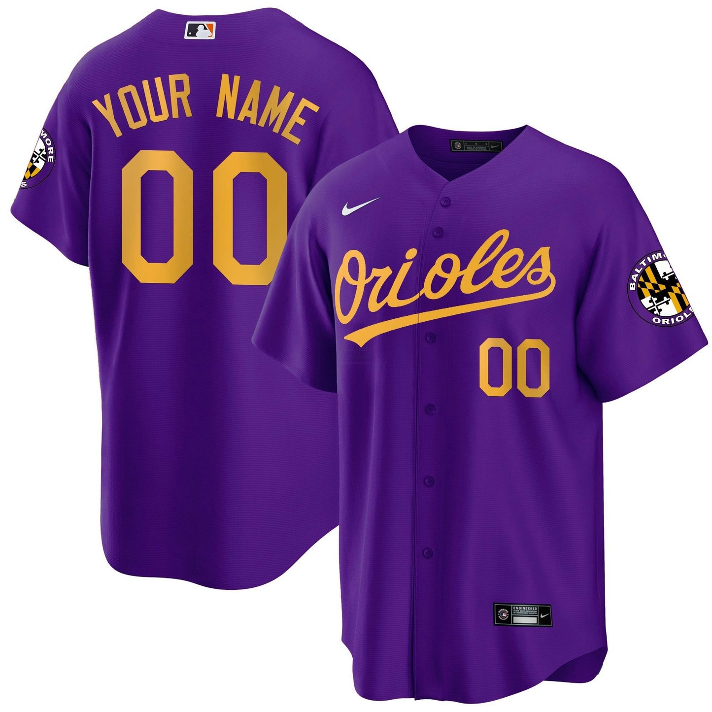 Camisa MLB Baltimore 2023 Special Dourada Cool Jersey