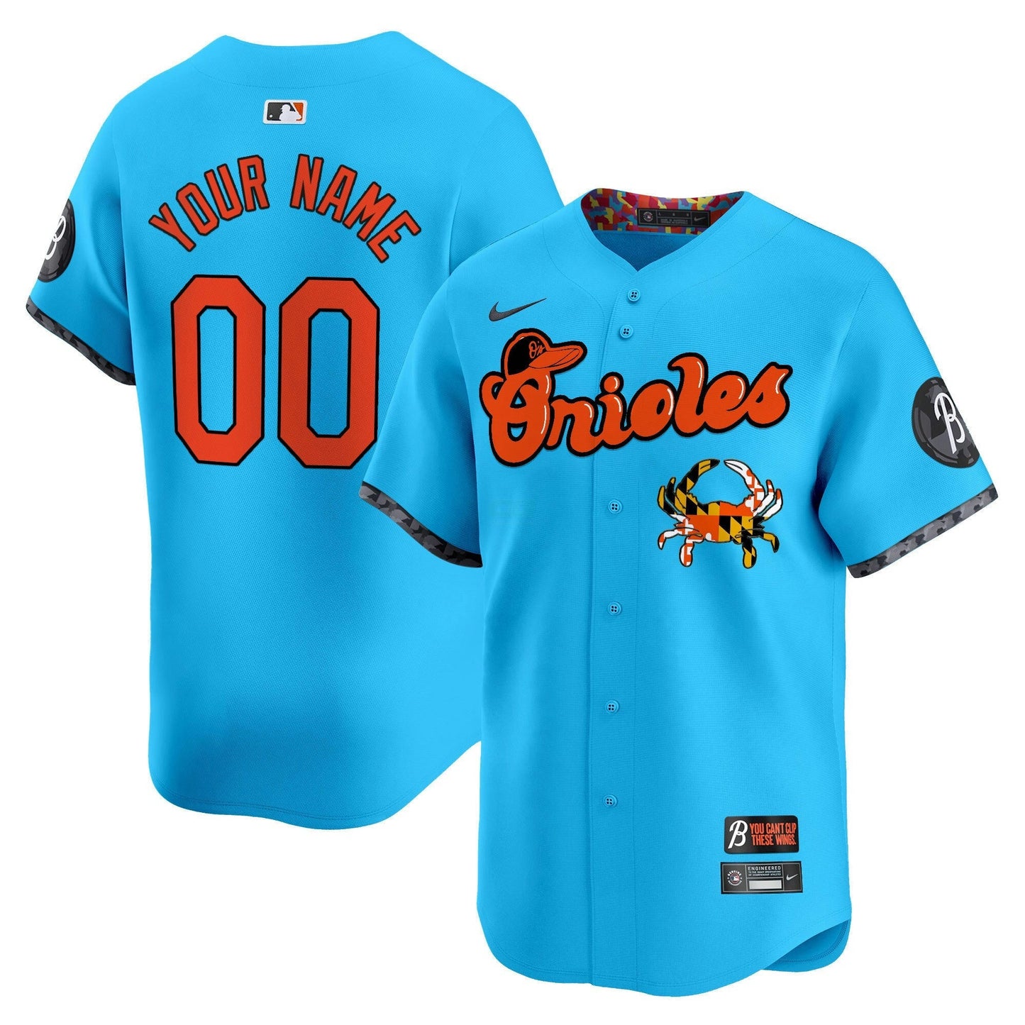 Camisa MLB Baltimore Maryland Blue Crab Vapor Premier Limited Jersey