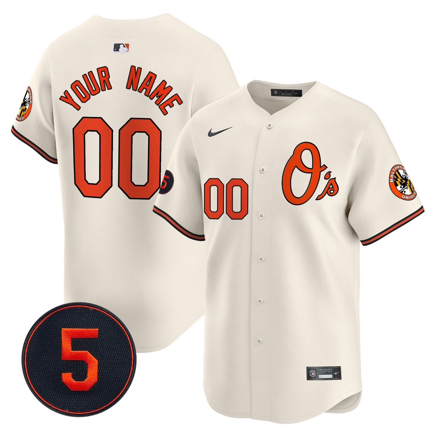 Camisa MLB Baltimore Robinson Patch Vapor Premier Limited Jersey V4