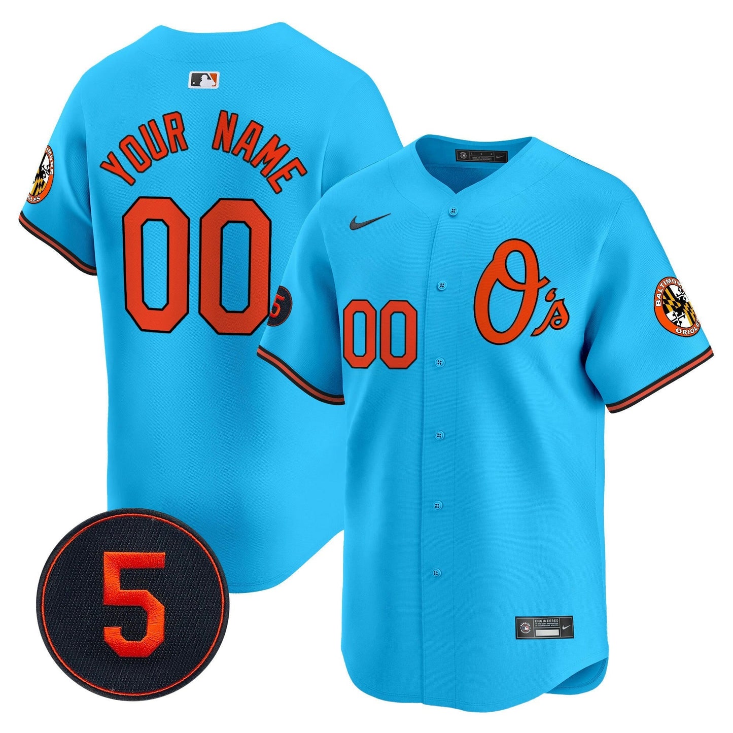 Camisa MLB Baltimore Robinson Patch Vapor Premier Limited Jersey V4