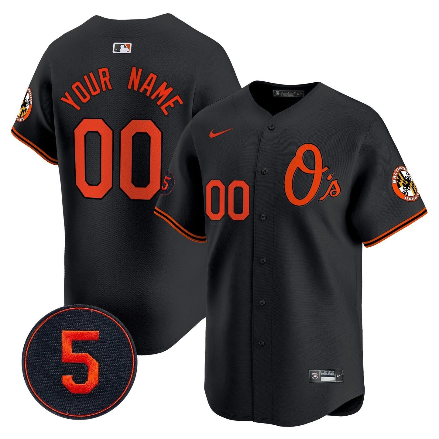 Camisa MLB Baltimore Robinson Patch Vapor Premier Limited Jersey V4