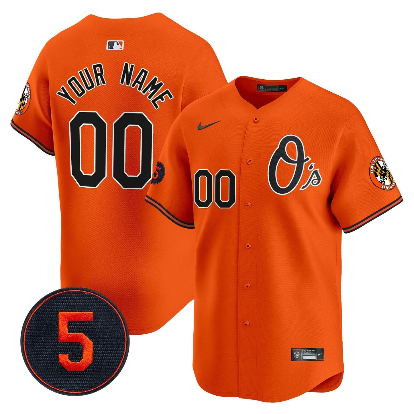 Camisa MLB Baltimore Robinson Patch Vapor Premier Limited Jersey V4