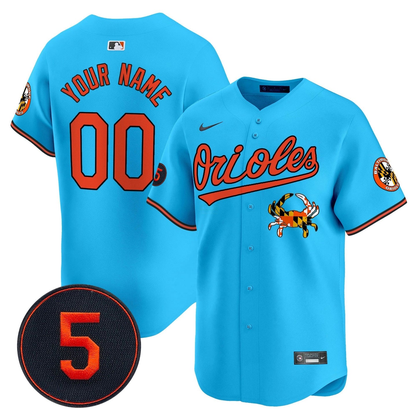 Camisa MLB Baltimore Robinson Patch Vapor Premier Limited Jersey V9