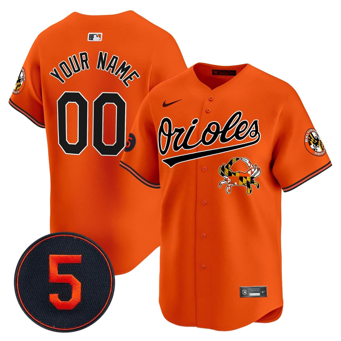 Camisa MLB Baltimore Robinson Patch Vapor Premier Limited Jersey V9