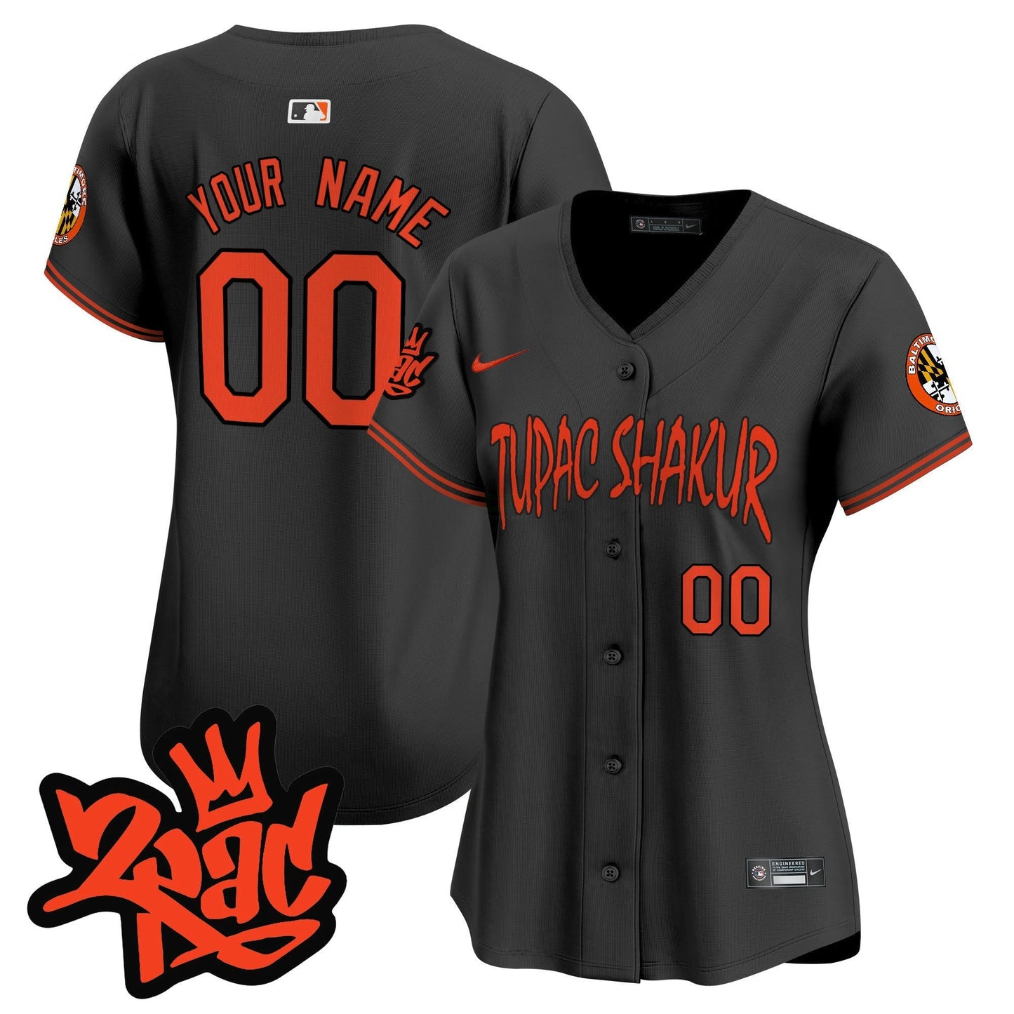 Camisa MLB Baltimore Tupac Shakur Vapor Premier Limited Jersey