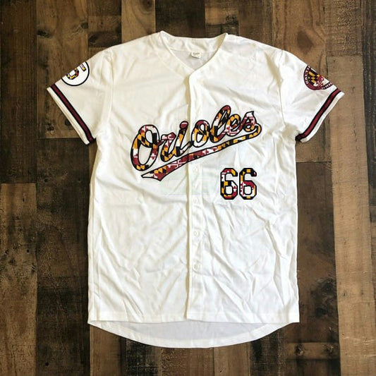 Camisa MLB Baltimore White Maryland Flag Jersey - Cool Base