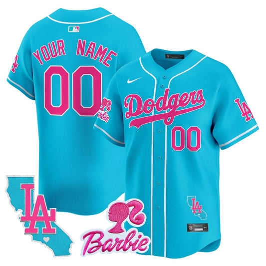 Camisa MLB Los Angeles Dodgers Barbie Patch Vapor Premier Limited Jersey