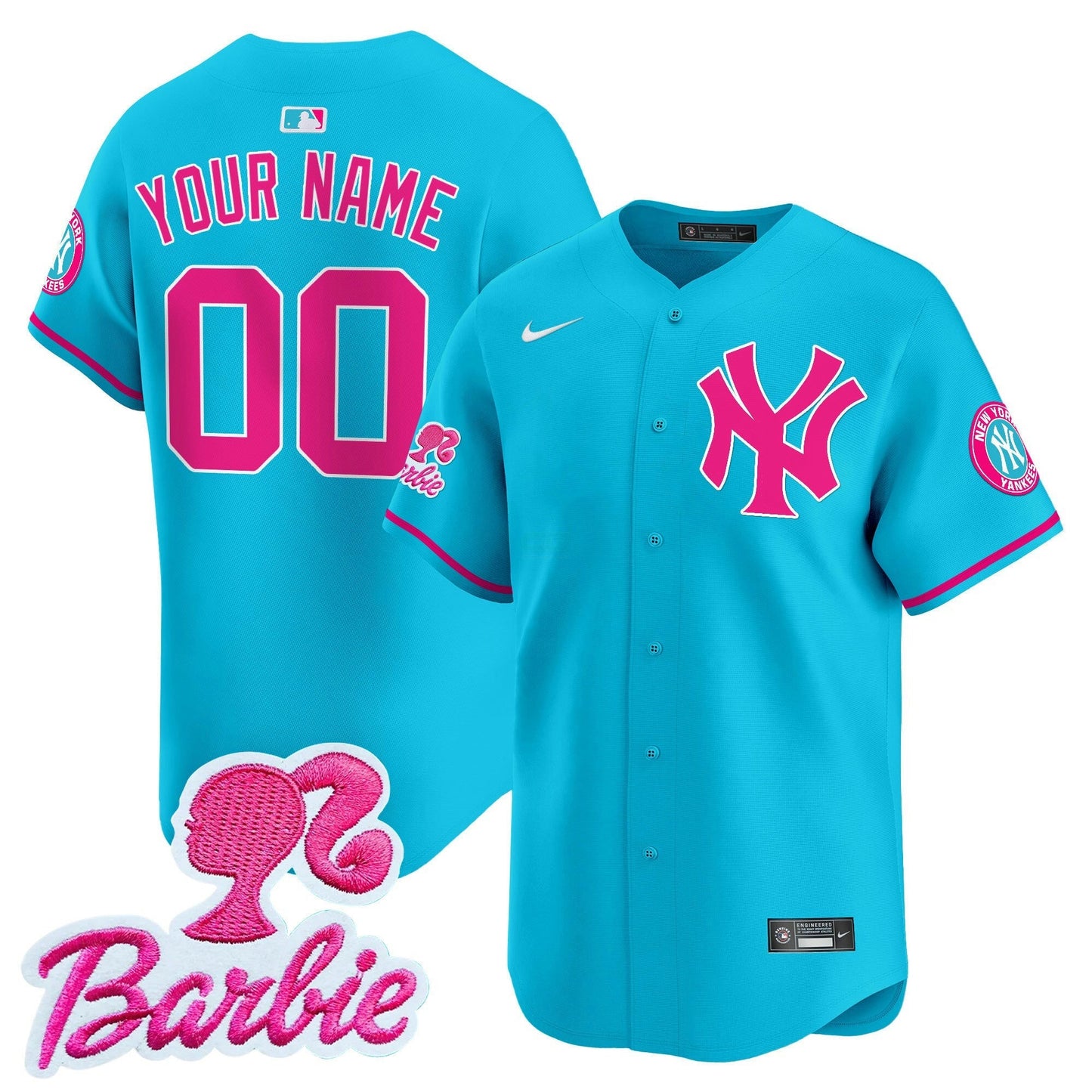 Camisa MLB New York Yankees Barbie Patch Vapor Premier Limited Jersey