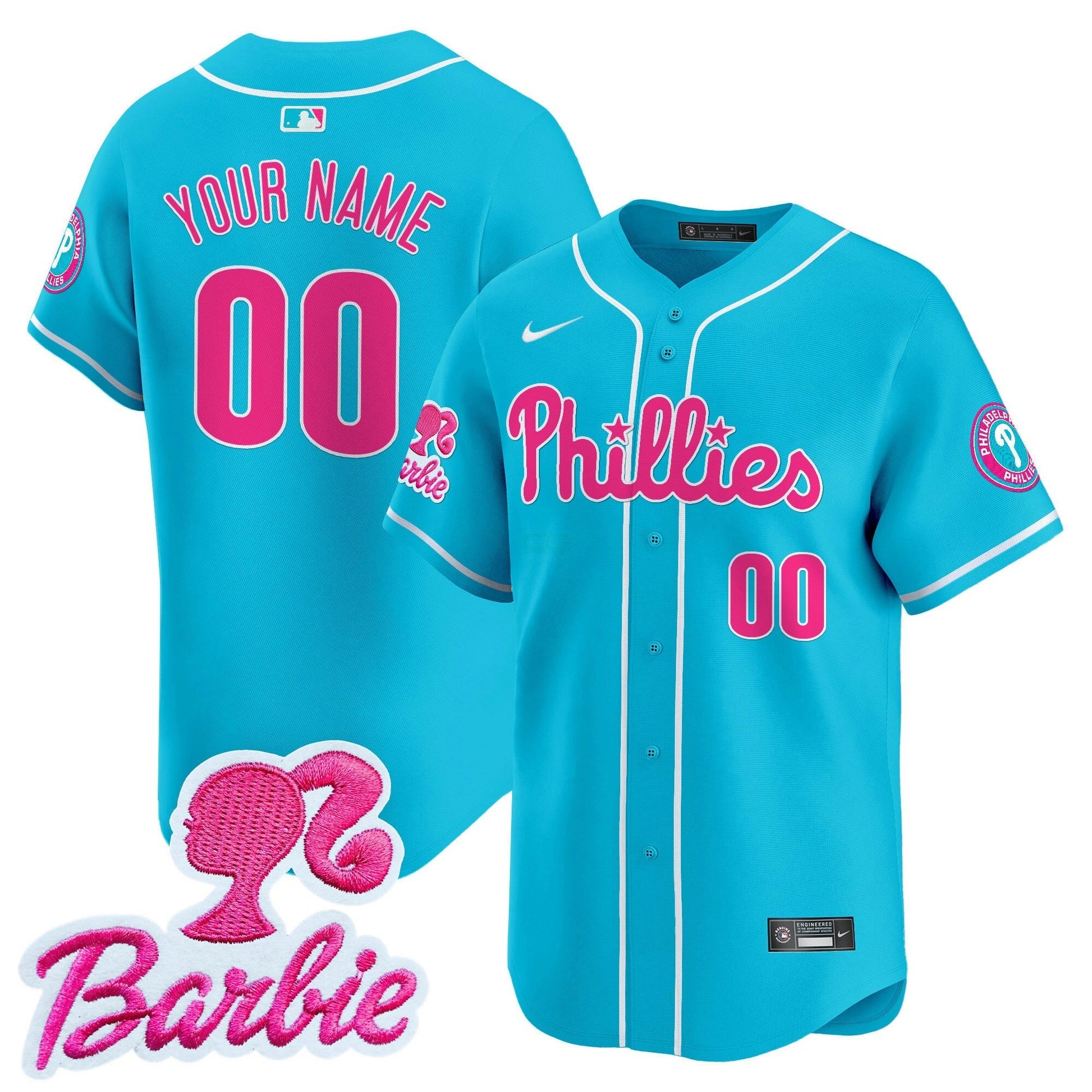 Camisa MLB Philadelphia Phillies Barbie Patch Vapor Premier Limited Jersey
