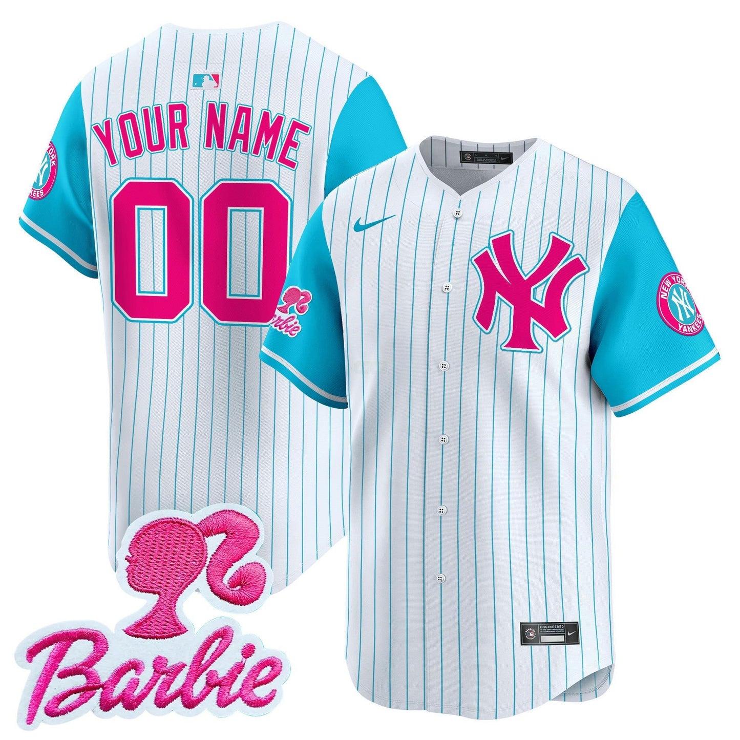 Camisa MLB New York Yankees Barbie Patch Vapor Premier Limited Jersey