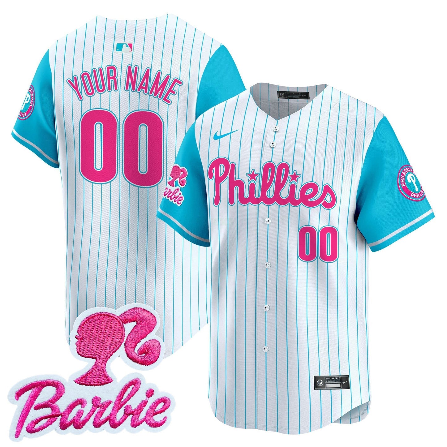 Camisa MLB Philadelphia Phillies Barbie Patch Vapor Premier Limited Jersey