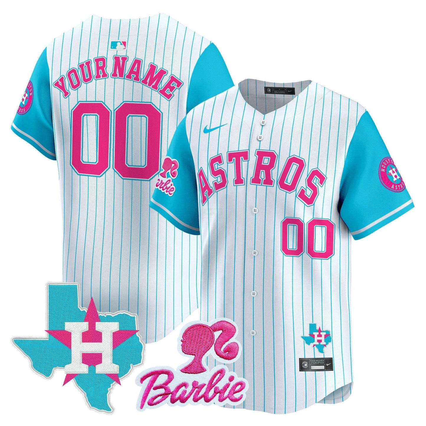 Camisa MLB Houston Astros Barbie Patch Vapor Premier Limited Jersey