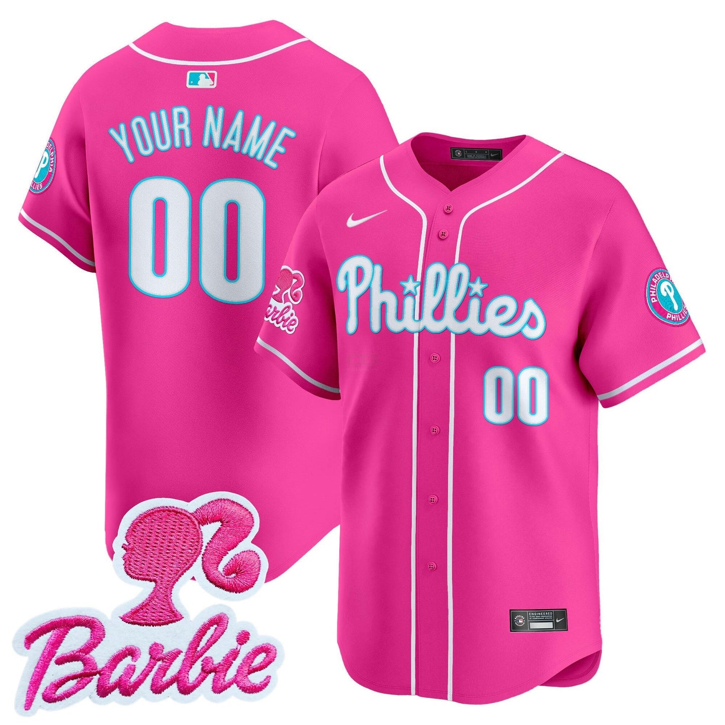 Camisa MLB Philadelphia Phillies Barbie Patch Vapor Premier Limited Jersey