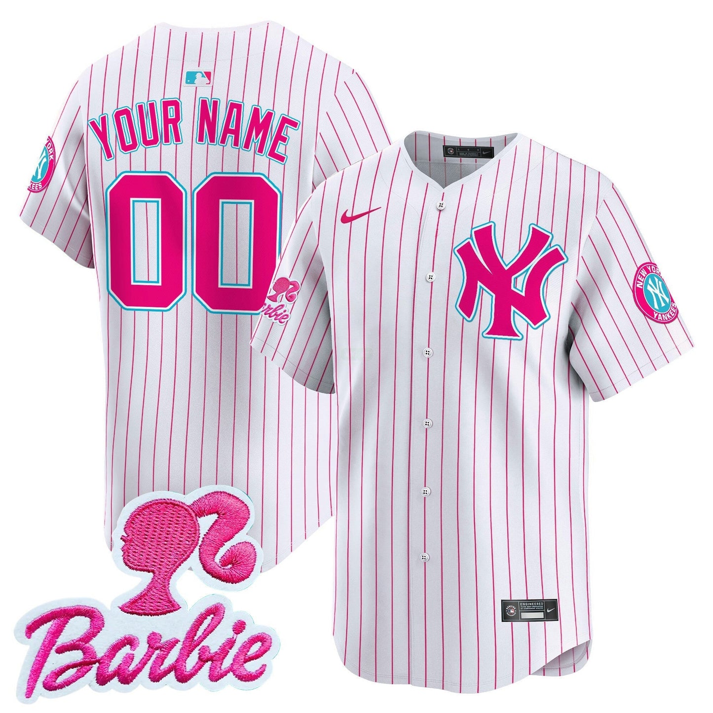 Camisa MLB New York Yankees Barbie Patch Vapor Premier Limited Jersey