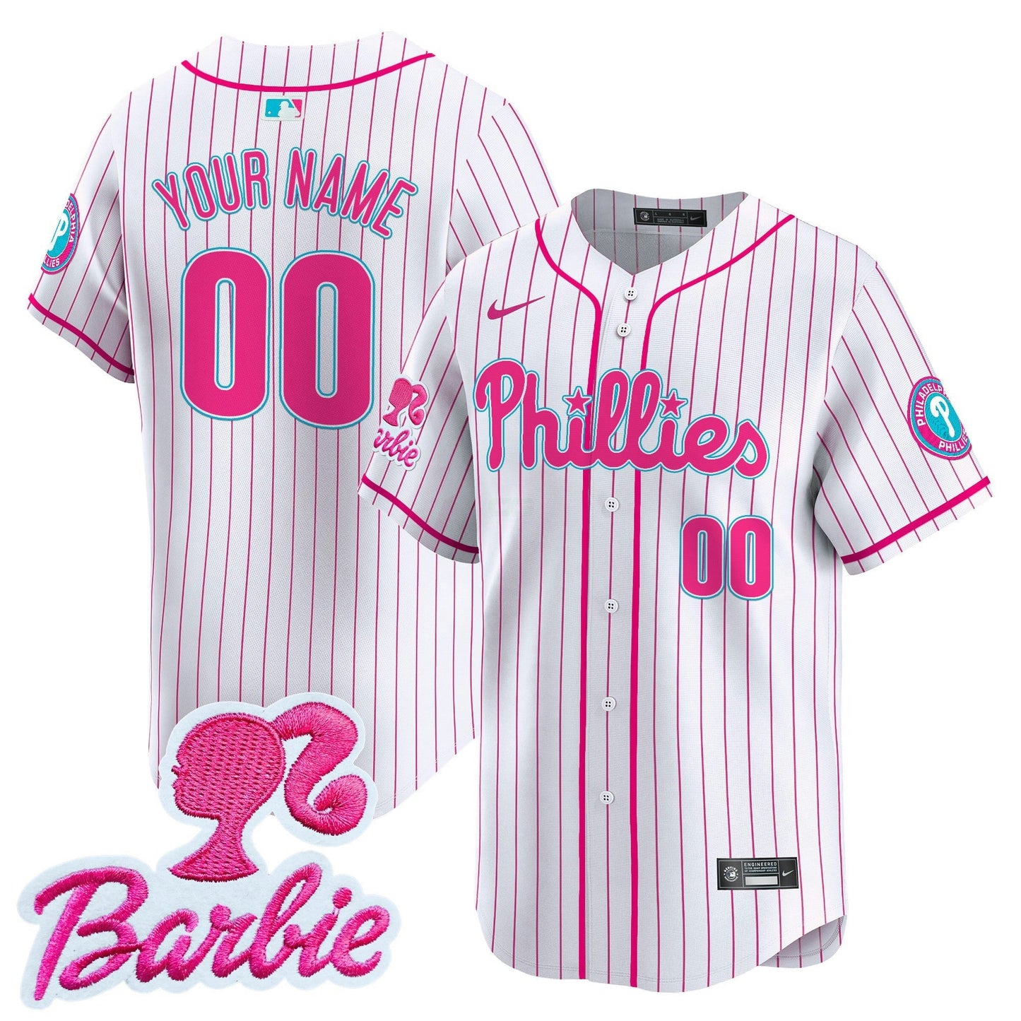 Camisa MLB Philadelphia Phillies Barbie Patch Vapor Premier Limited Jersey