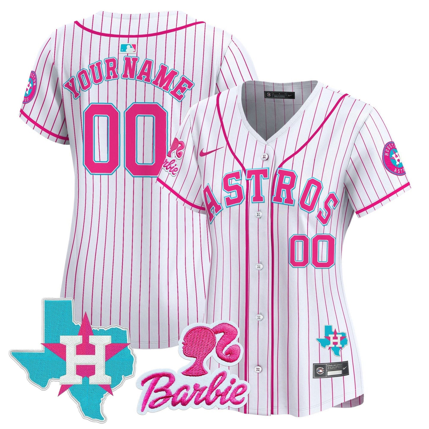 Camisa MLB Houston Astros Barbie Patch Vapor Premier Limited Jersey