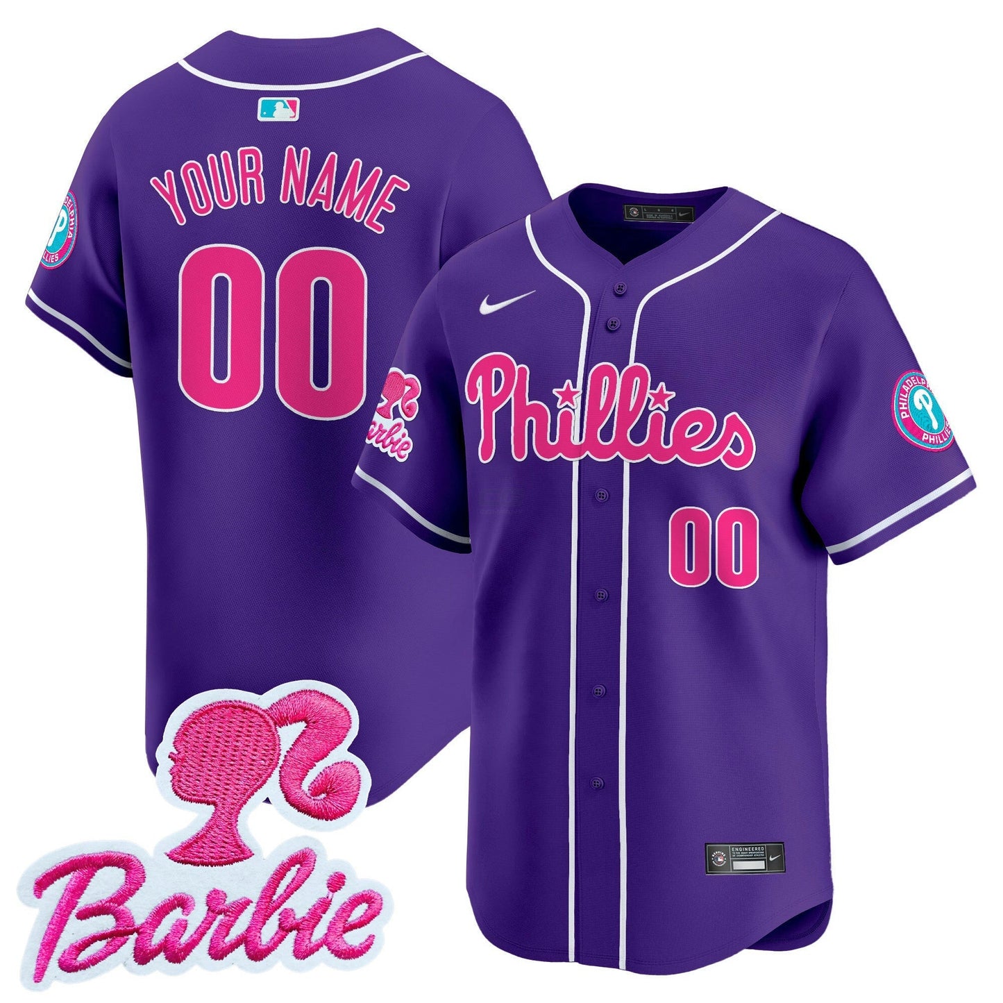 Camisa MLB Philadelphia Phillies Barbie Patch Vapor Premier Limited Jersey