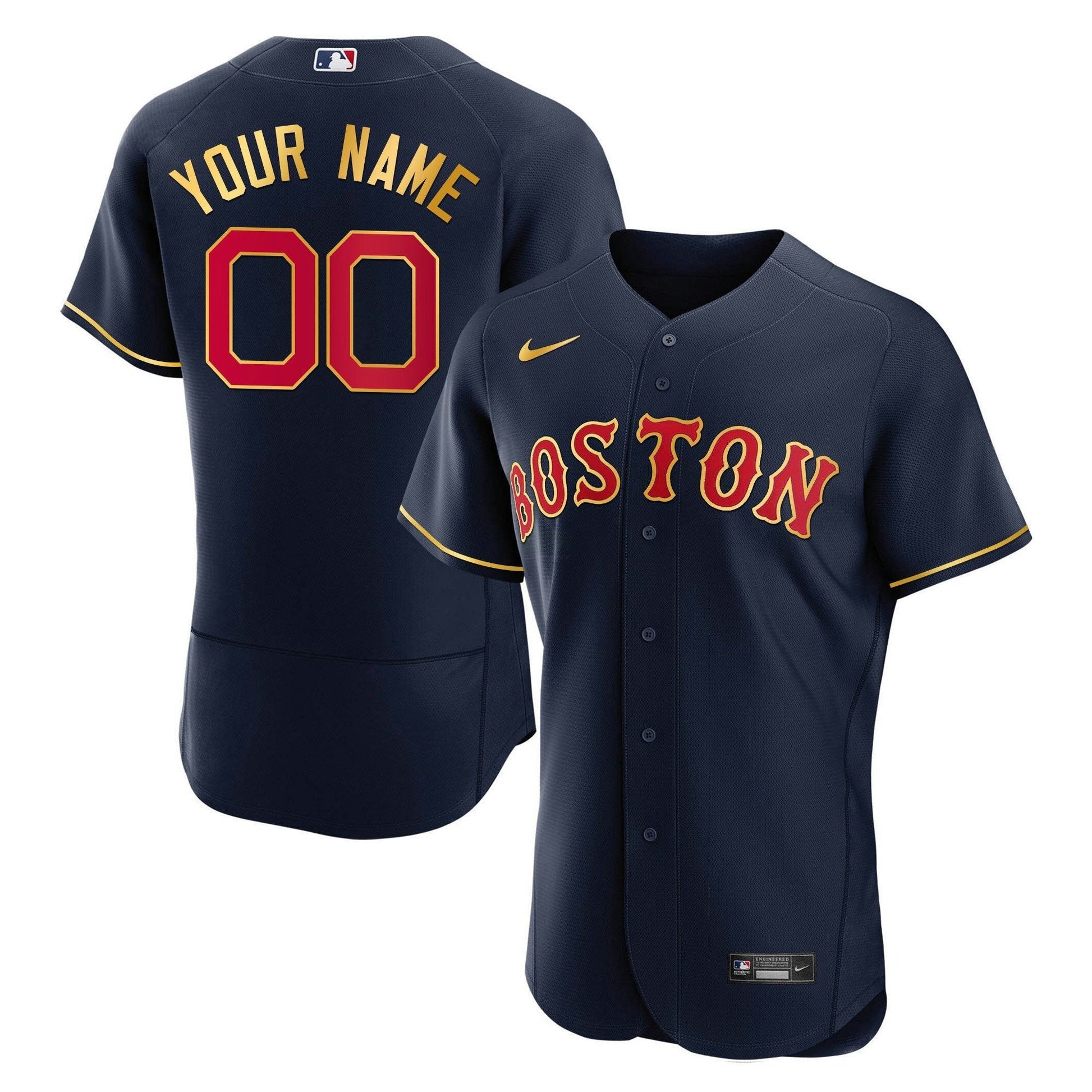 Camisa MLB Boston Gold Trim Jersey