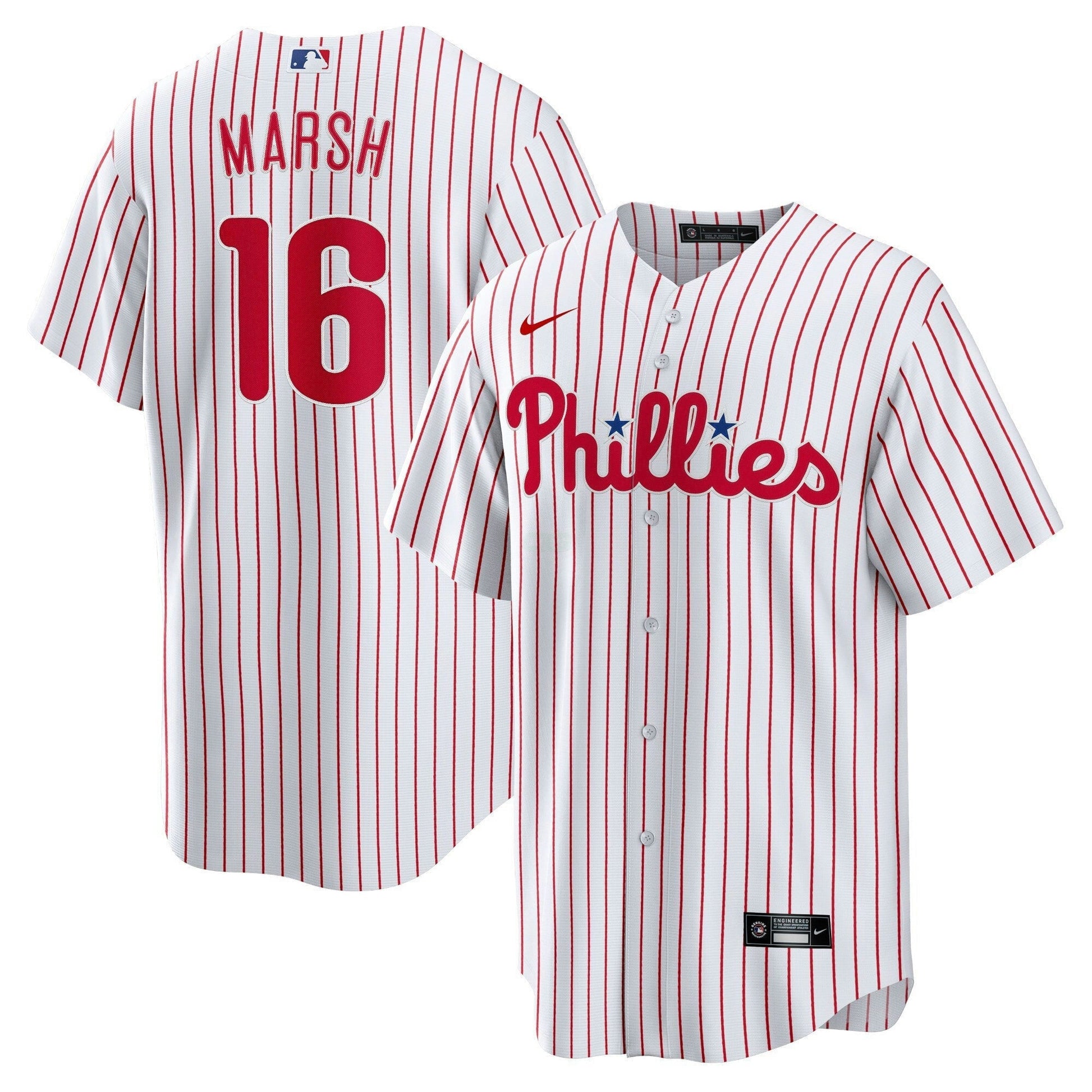 Camisa MLB Brandon Marsh Philadelphia White Jersey - Brandon Marsh