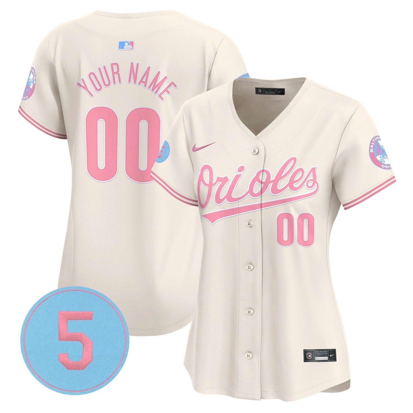 Camisa MLB Bubblegum Pink Robinson Patch Vapor Premier Limited Jersey
