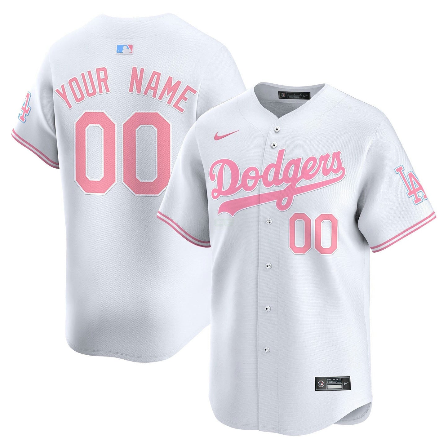 Camisa MLB Los Angeles Dodgers Bubblegum Pink Vapor Premier Limited Jersey