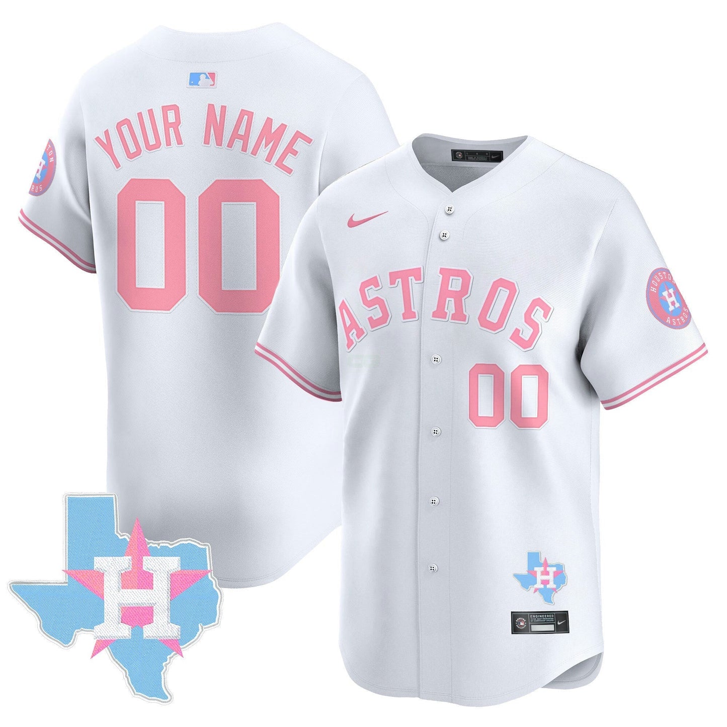 Camisa MLB Houston Astros Bubblegum Pink Vapor Premier Limited Jersey