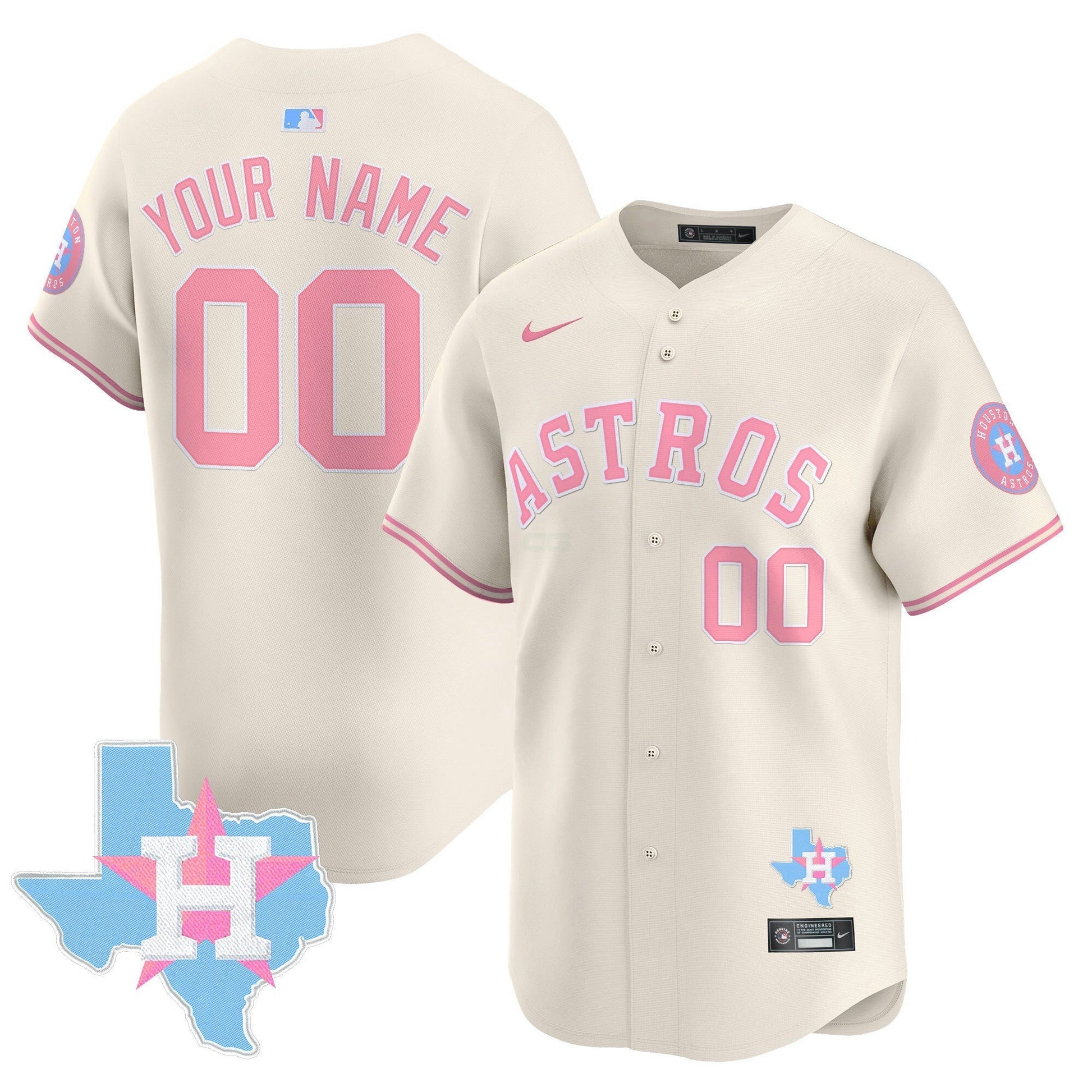 Camisa MLB Houston Astros Bubblegum Pink Vapor Premier Limited Jersey