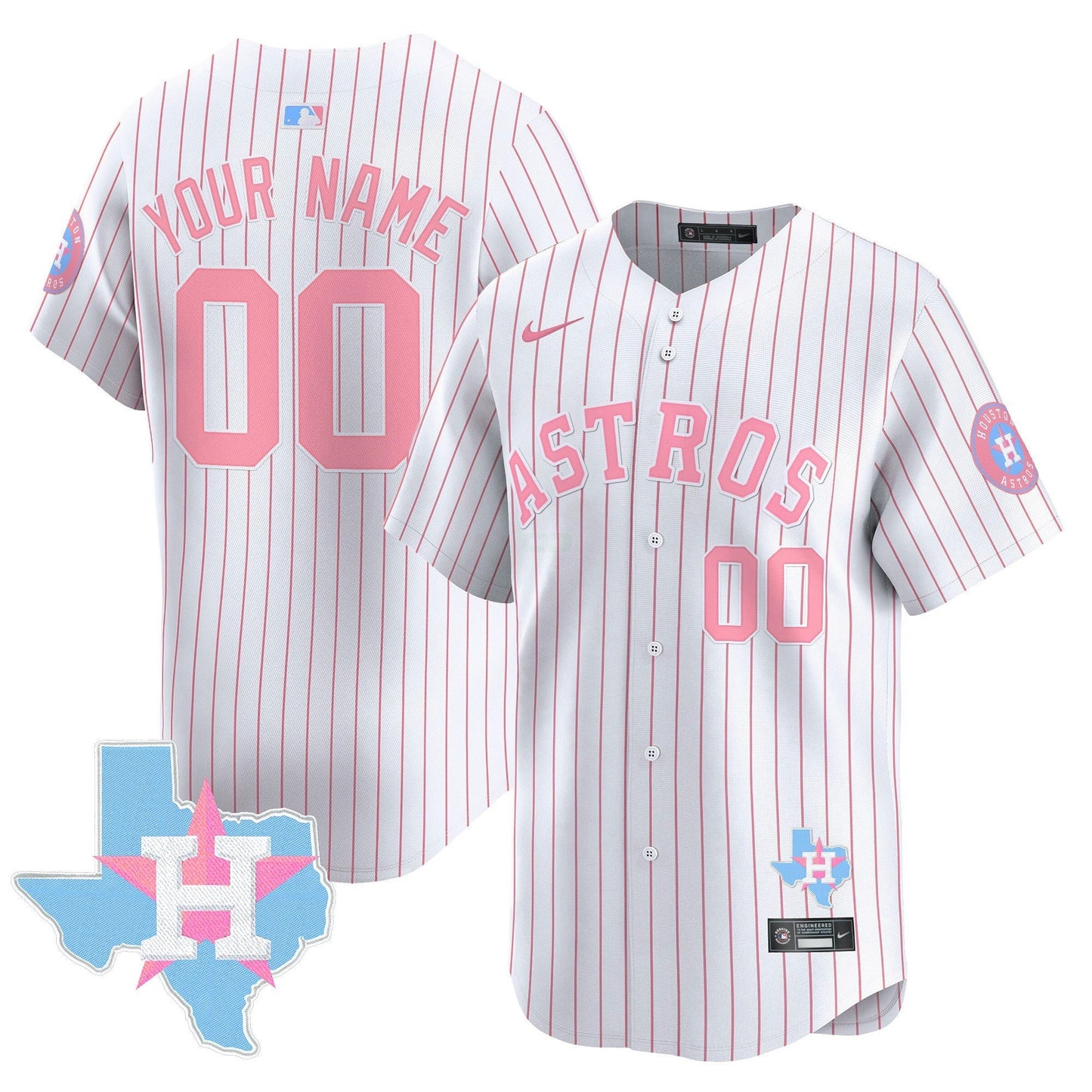 Camisa MLB Houston Astros Bubblegum Pink Vapor Premier Limited Jersey