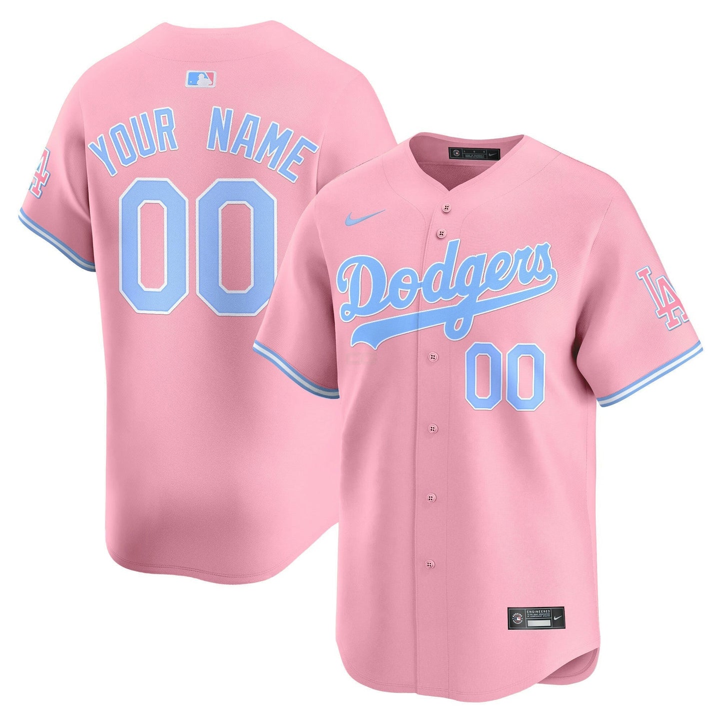Camisa MLB Los Angeles Dodgers Bubblegum Pink Vapor Premier Limited Jersey