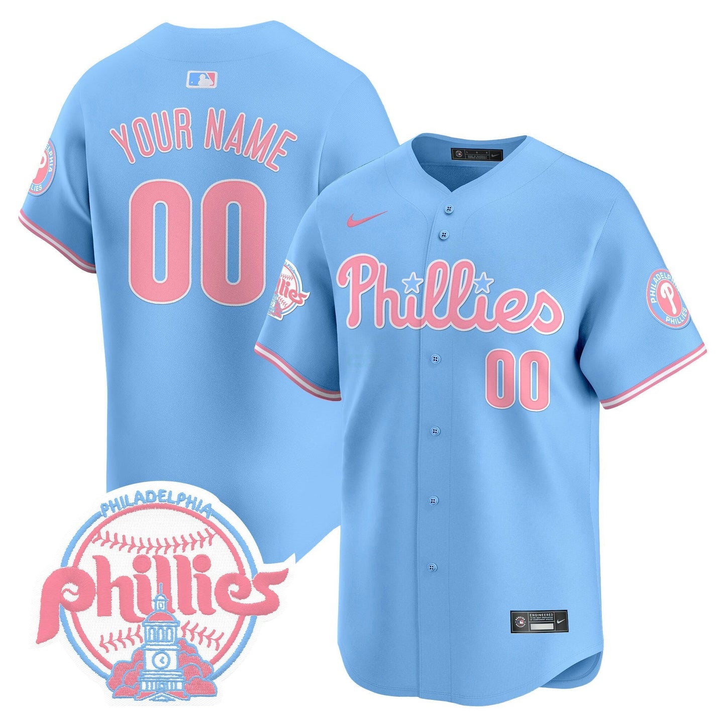 Camisa MLB Bubblegum Pink Vapor Premier Limited Jersey V2 - Personalizada