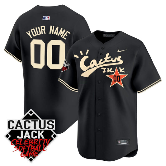Camisa MLB Cactus Jack Celebrity Softball Game Patch Vapor Premier Limited Jersey V2 – Stitched