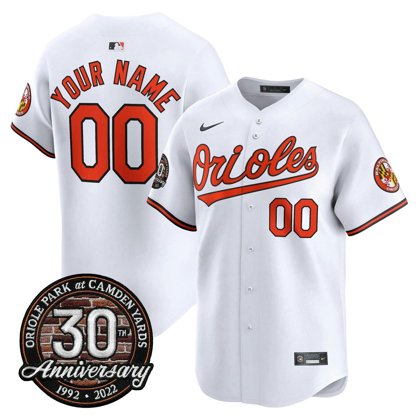 Camisa MLB Camden Yards 30th Anniversary Patch Vapor Premier Limited Jersey