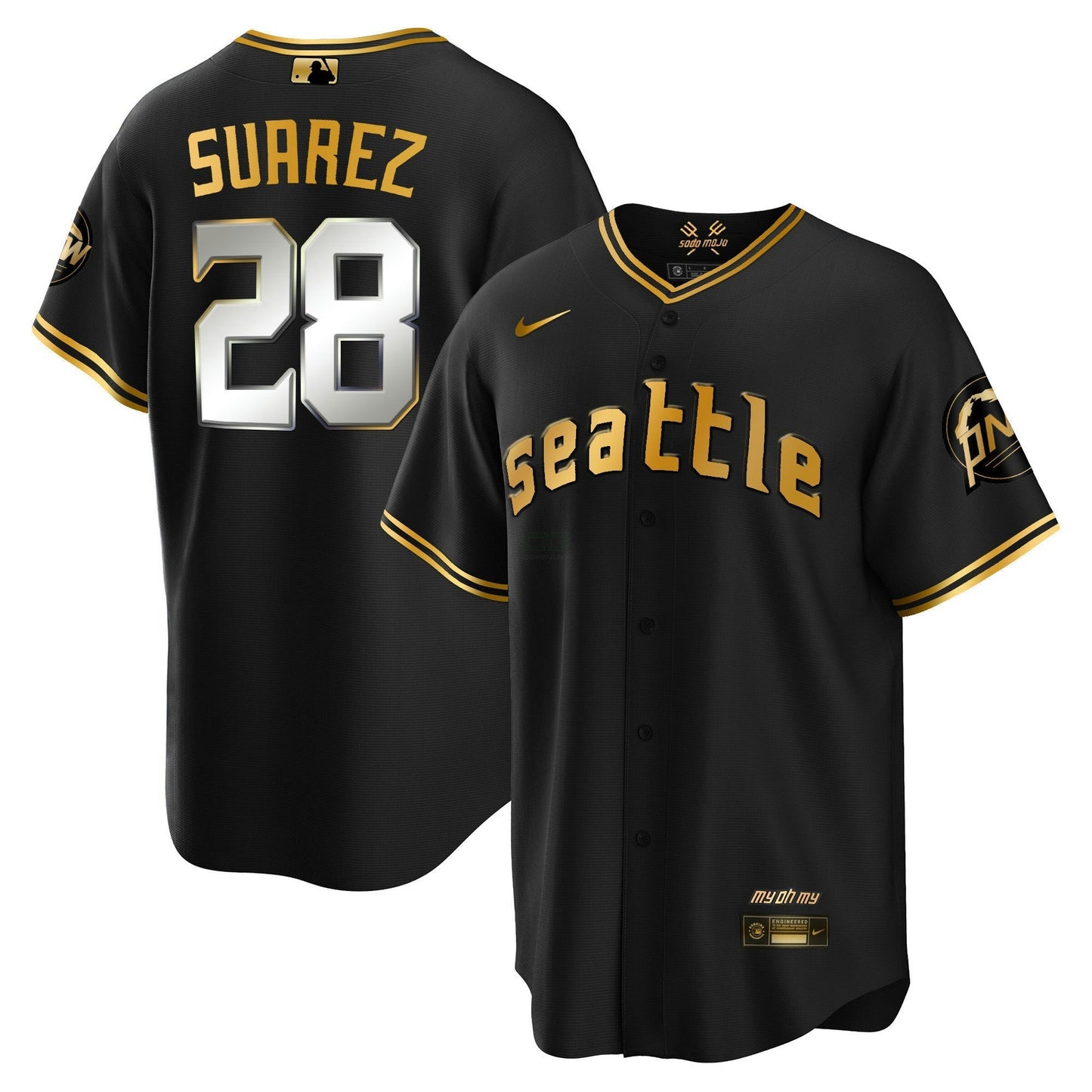 Camisa MLB Seattle Mariners CC Dourada Jersey