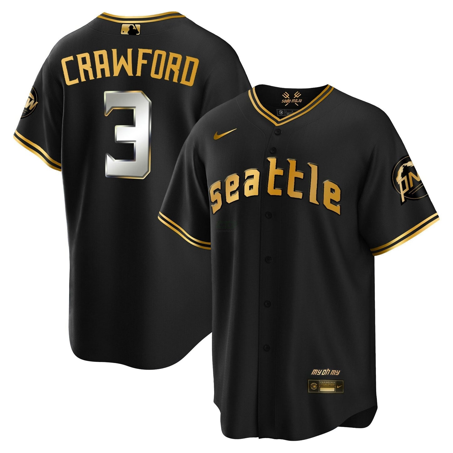 Camisa MLB Seattle Mariners CC Dourada Jersey