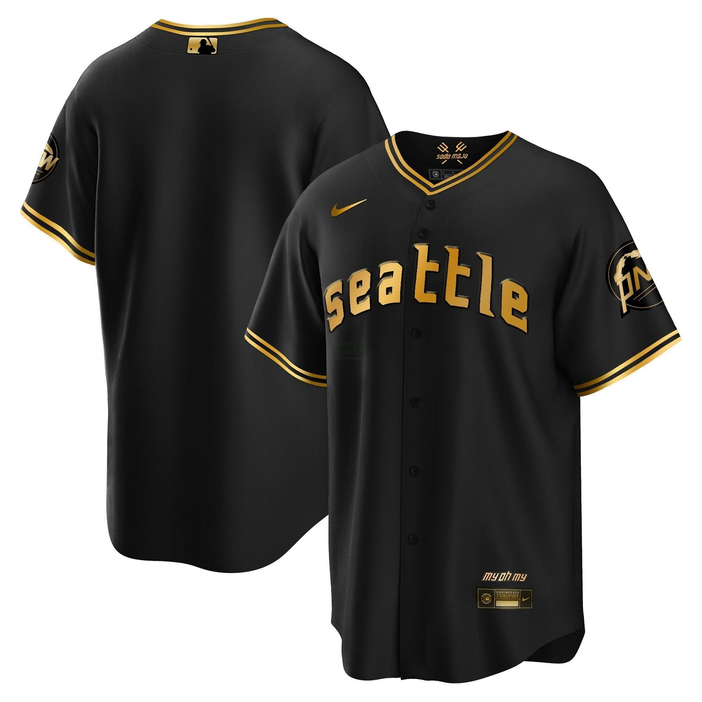 Camisa MLB Seattle Mariners CC Dourada Jersey