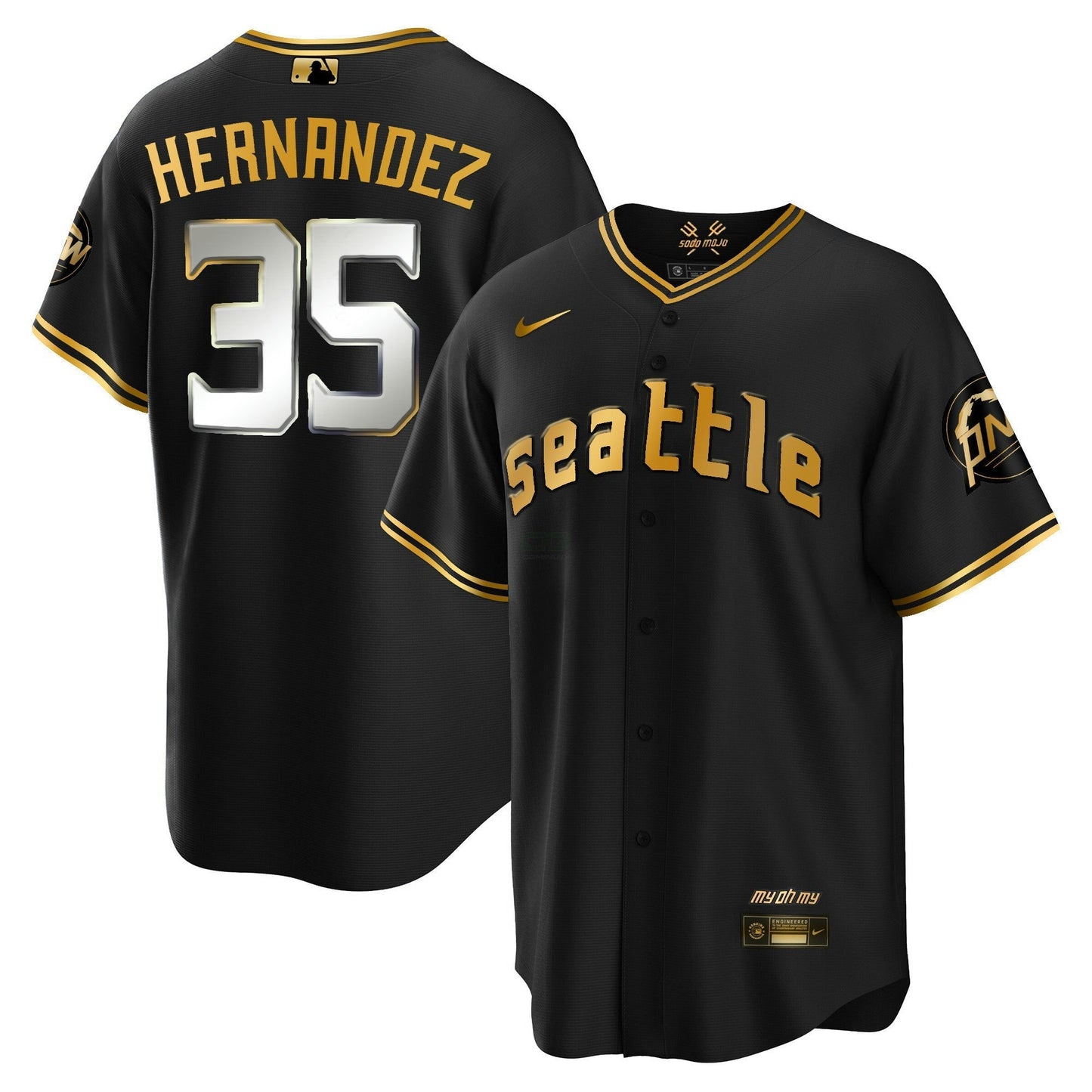 Camisa MLB Seattle Mariners CC Dourada Jersey
