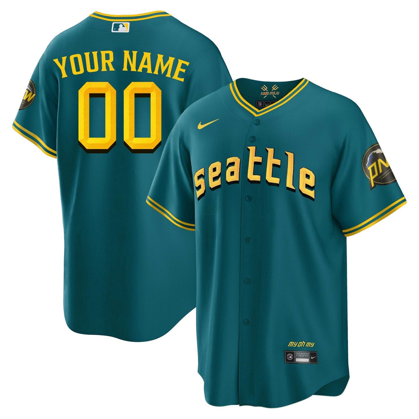 Camisa MLB Seattle Mariners CC Fan Made Jersey