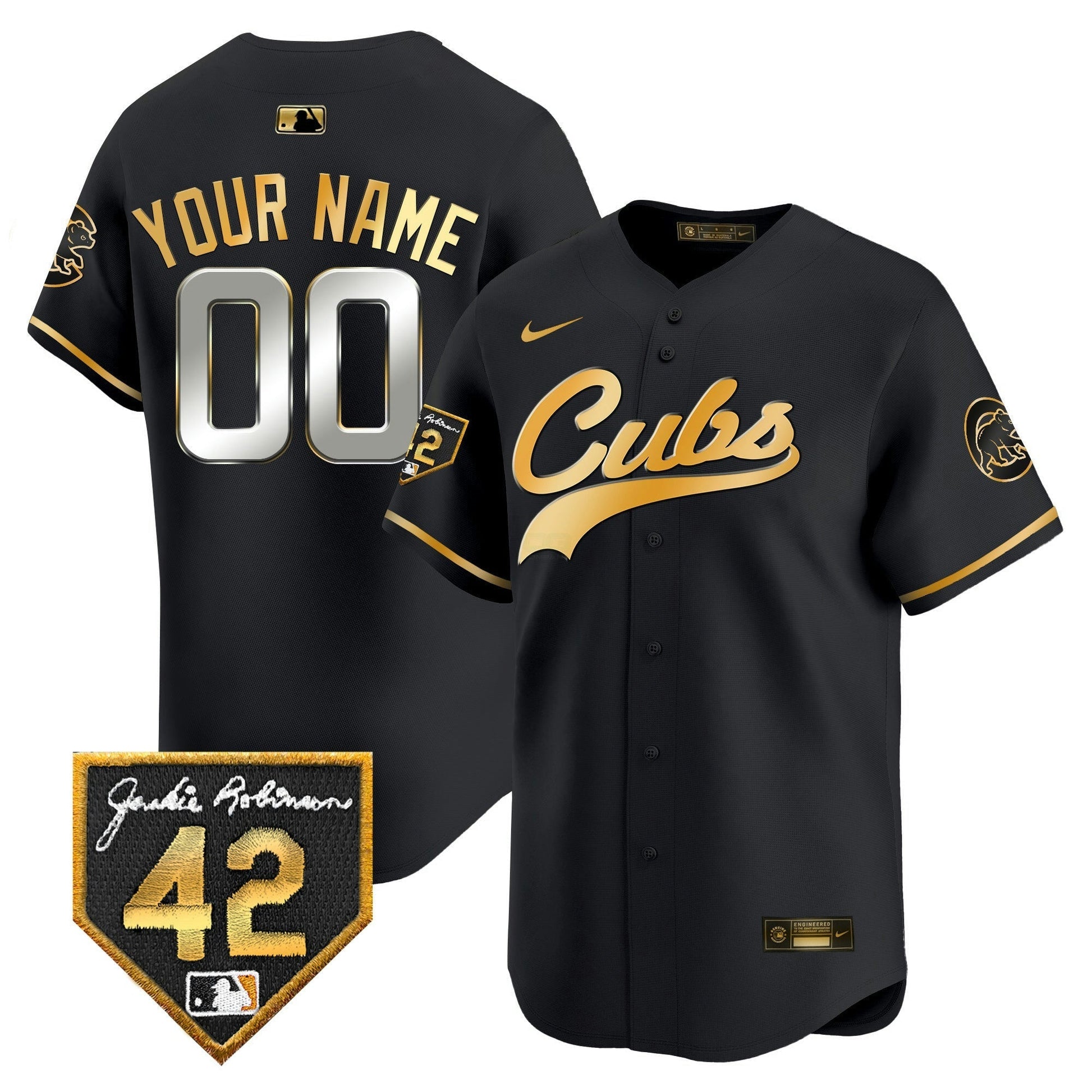 Camisa MLB Chicago Cubs Chicago 2024 Jackie Robinson Patch Vapor Premier Limited Jersey