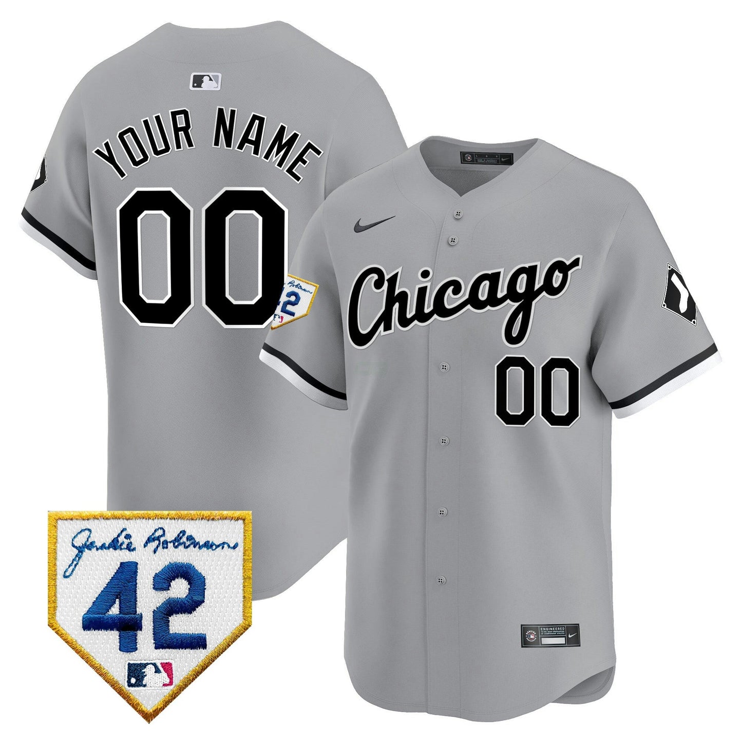Camisa MLB Chicago White Sox Chicago 2024 Jackie Robinson Patch Vapor Premier Limited Jersey