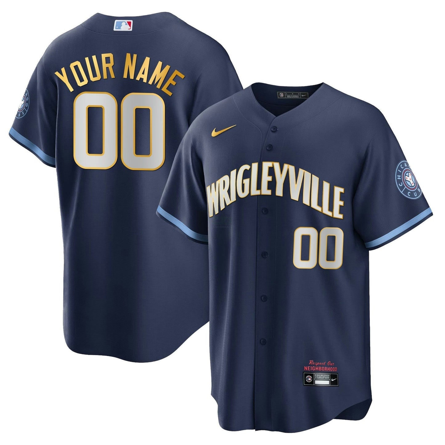 Camisa MLB Chicago Cubs Chicago Gold Jersey