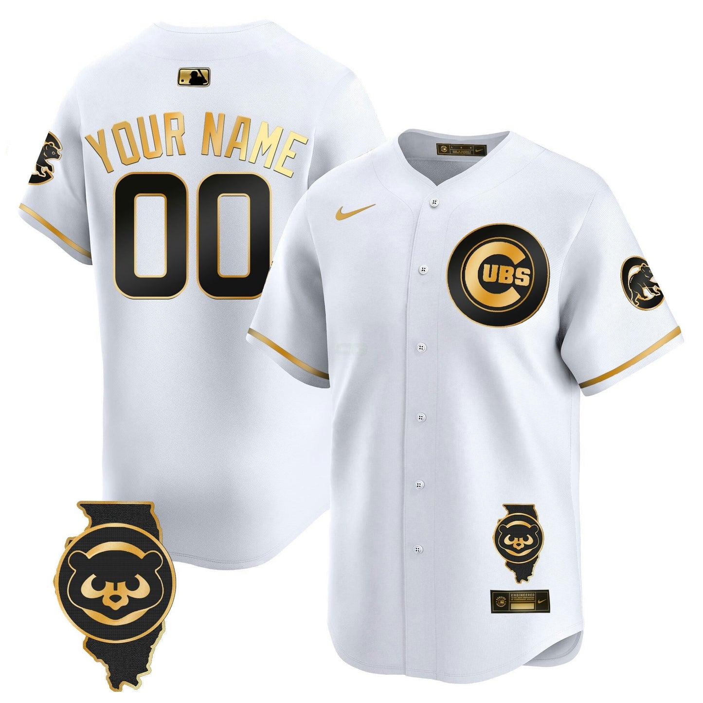Camisa MLB Chicago Illinois Patch Vapor Premier Limited Jersey V2