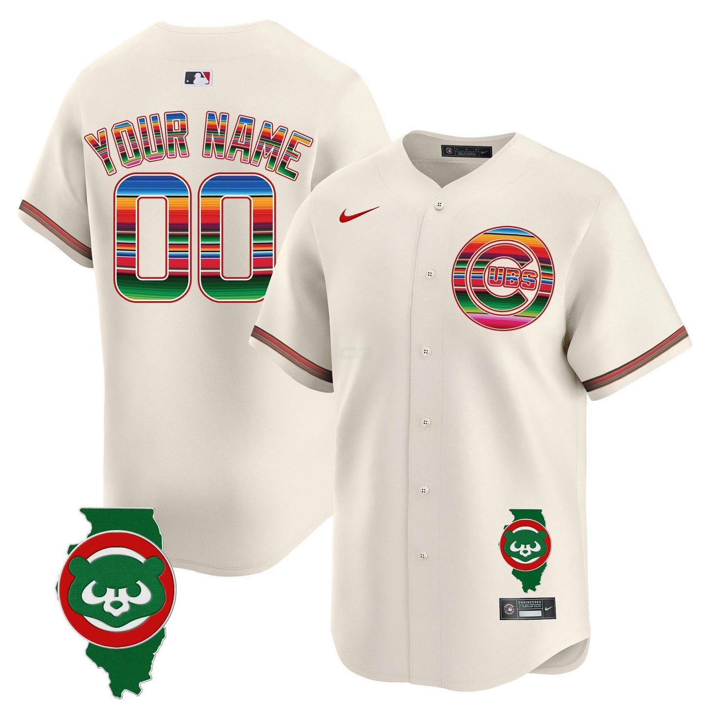 Camisa MLB Chicago Mexico Illinois Patch Vapor Premier Limited Jersey