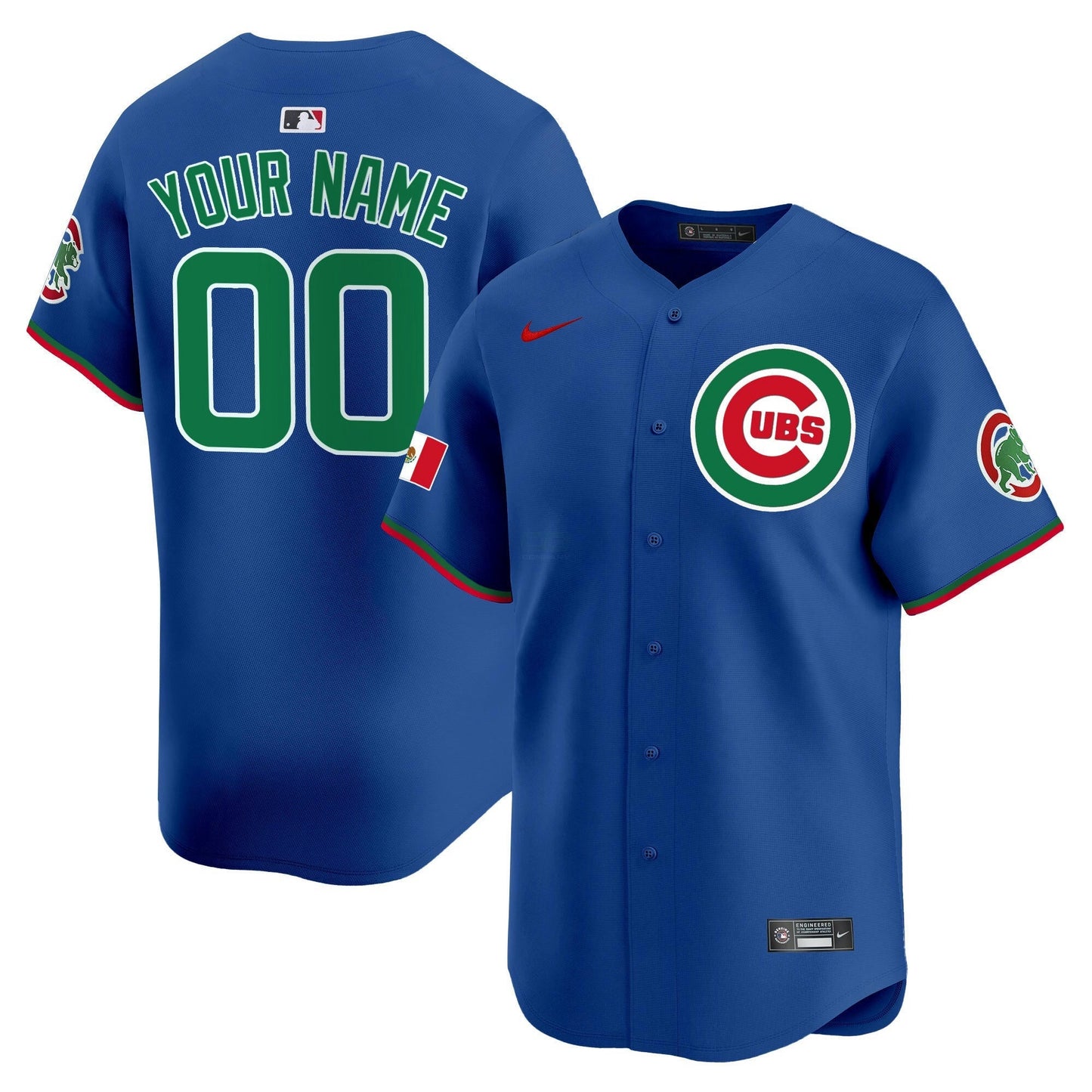 Camisa MLB Chicago Cubs Chicago Mexico Vapor Premier Limited Jersey V3